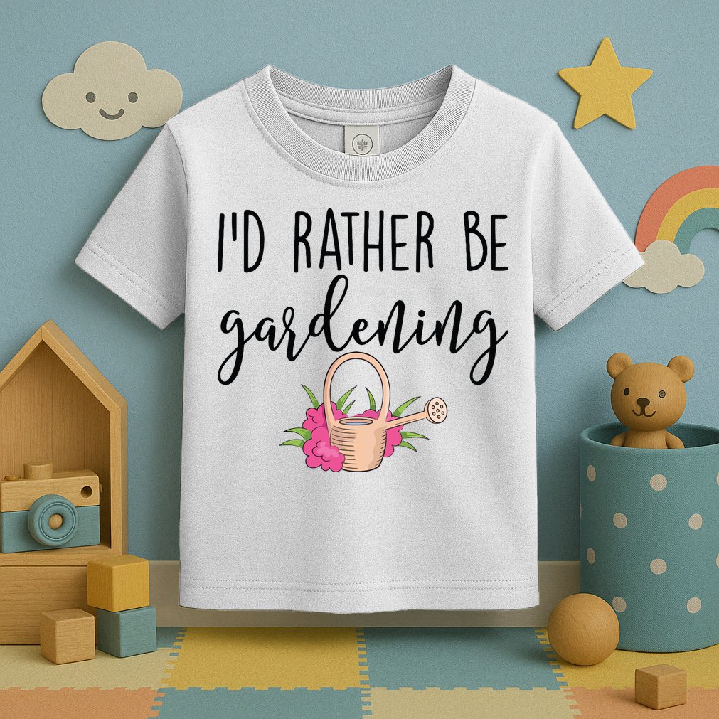 Id Rather Be Gardening Funny Gardener Toddler T-Shirt