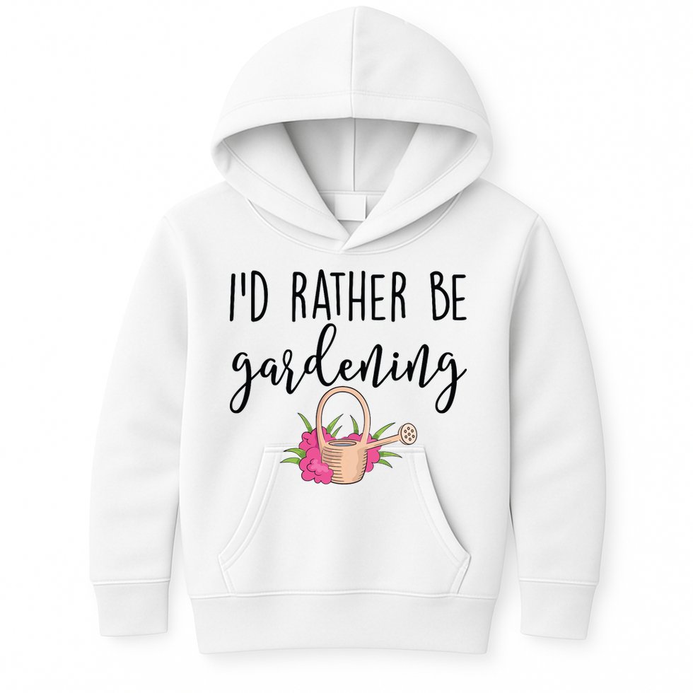 Id Rather Be Gardening Funny Gardener Kids Hoodie