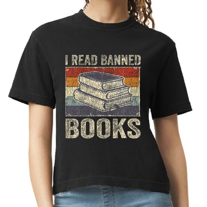 I Read Banned Books Week Librarian Freedom Comfort Colors Boxy T-Shirt
