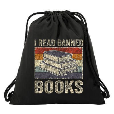 I Read Banned Books Week Librarian Freedom Drawstring Bag