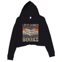 I Read Banned Books Week Librarian Freedom Crop Fleece Hoodie