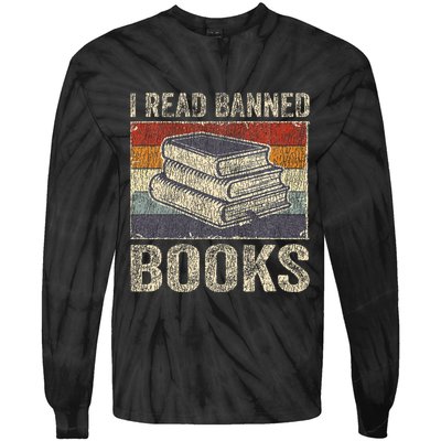 I Read Banned Books Week Librarian Freedom Tie-Dye Long Sleeve Shirt