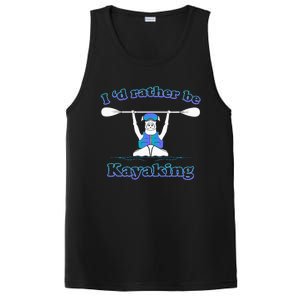 Id Rather Be Kayaking With Dog Funny Dog Kayak Graphic PosiCharge Competitor Tank