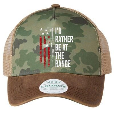 ID Rather Be At The Gun Range Usa Flag Funny Guns Owner Legacy Tie Dye Trucker Hat