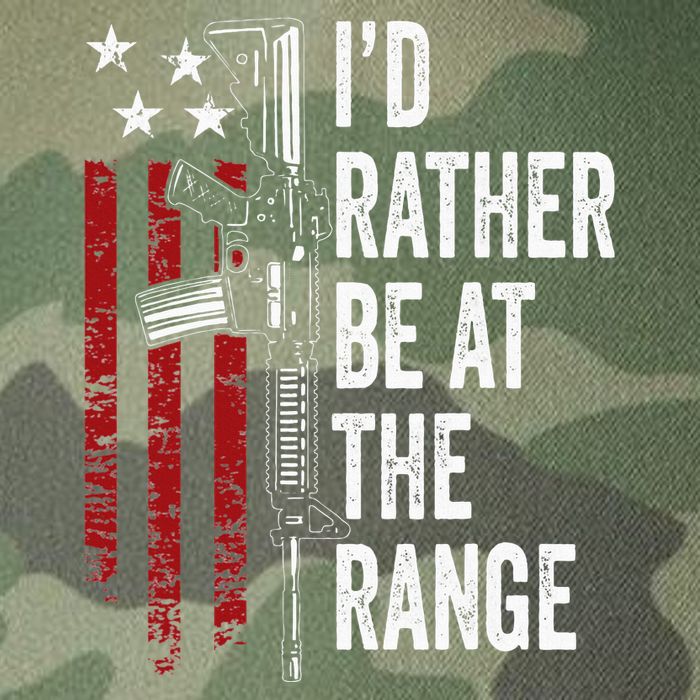 ID Rather Be At The Gun Range Usa Flag Funny Guns Owner Legacy Tie Dye Trucker Hat