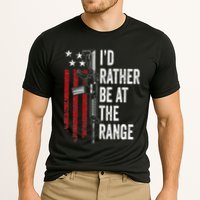 ID Rather Be At The Gun Range Usa Flag Funny Guns Owner Performance Shirt