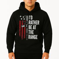 ID Rather Be At The Gun Range Usa Flag Funny Guns Owner Hoodie