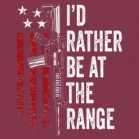 ID Rather Be At The Gun Range Usa Flag Funny Guns Owner 16oz Travel Tumbler