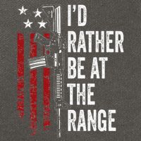 ID Rather Be At The Gun Range Usa Flag Funny Guns Owner Cotton Canvas Backpack