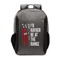 ID Rather Be At The Gun Range Usa Flag Funny Guns Owner Vector Backpack