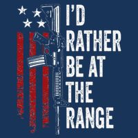 ID Rather Be At The Gun Range Usa Flag Funny Guns Owner Infant Baby Jersey Bodysuit