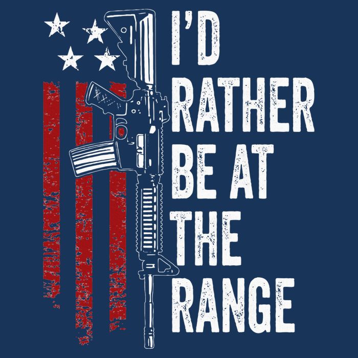 ID Rather Be At The Gun Range Usa Flag Funny Guns Owner Infant Baby Jersey Bodysuit