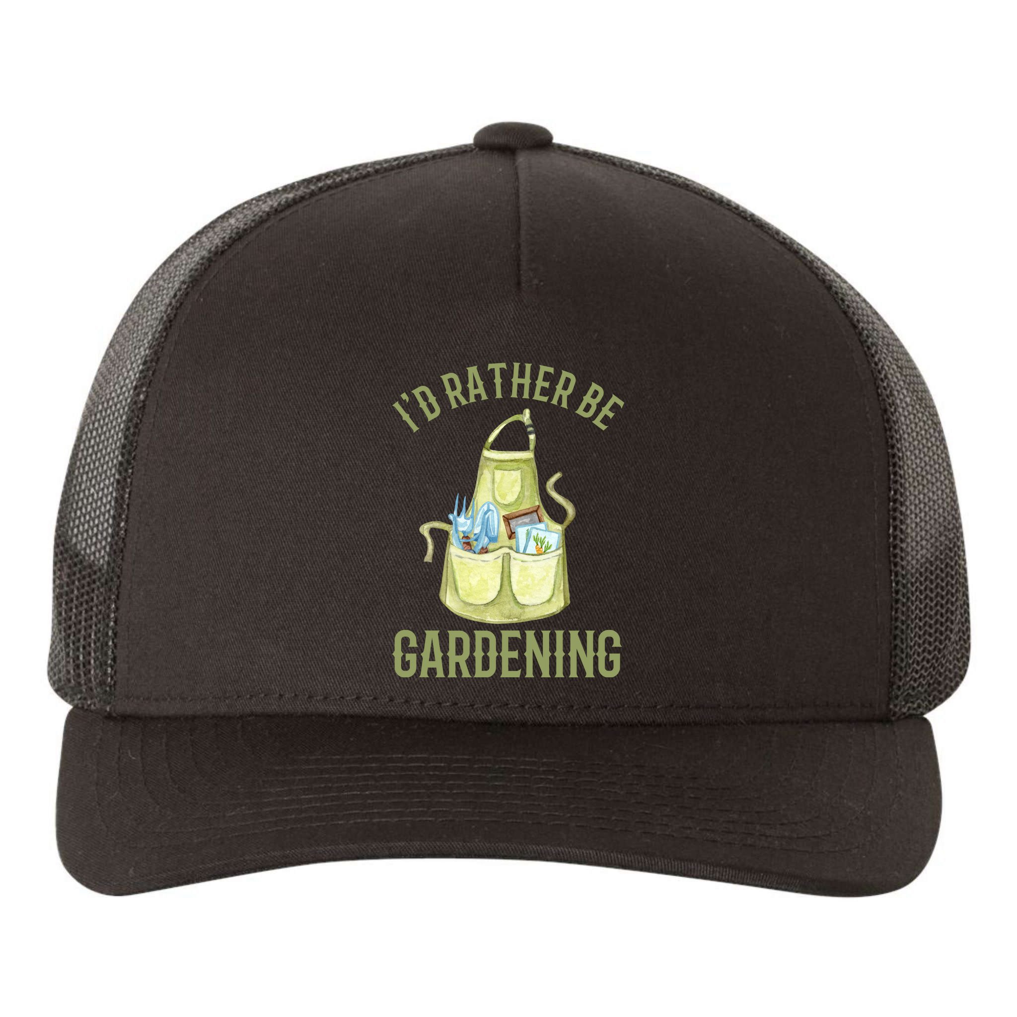 Id Rather Be Gardening Plant Lover Yupoong Adult 5-Panel Trucker Hat