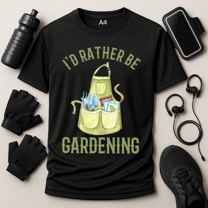 Id Rather Be Gardening Plant Lover Cooling Performance Crew T-Shirt