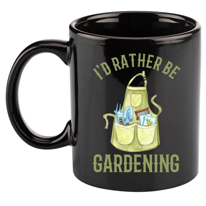 Id Rather Be Gardening Plant Lover 11oz C Handle Ceramic Mug