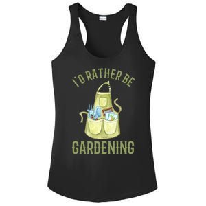 Id Rather Be Gardening Plant Lover Ladies PosiCharge Competitor Racerback Tank