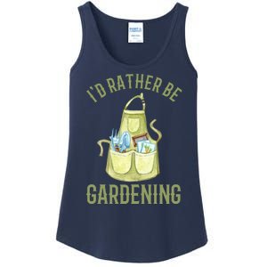 Id Rather Be Gardening Plant Lover Ladies Essential Tank