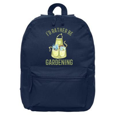 Id Rather Be Gardening Plant Lover 16 in Basic Backpack