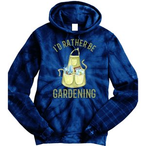 Id Rather Be Gardening Plant Lover Tie Dye Hoodie