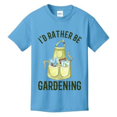 Id Rather Be Gardening Plant Lover Kids T-Shirt
