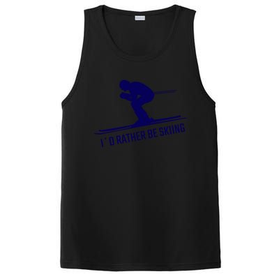 Id Rather Be Skiing Design Skier Funny Skiing Gift PosiCharge Competitor Tank