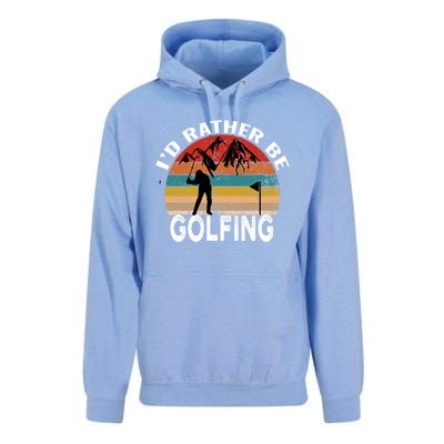 Id Rather Be Golfing Funny Golf Lover Vintage Gift Unisex Surf Hoodie