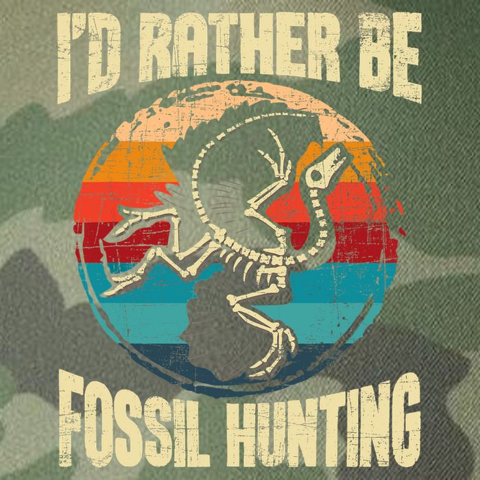I'd Rather Be Fossil Hunting Paleontologist Paleontology Legacy Tie Dye Trucker Hat