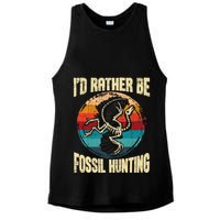 I'd Rather Be Fossil Hunting Paleontologist Paleontology Ladies PosiCharge Tri-Blend Wicking Tank