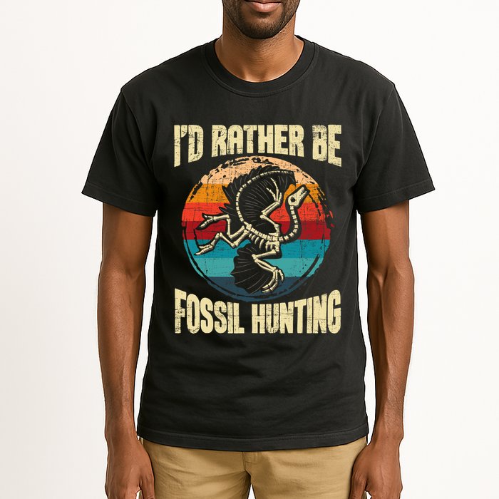 I'd Rather Be Fossil Hunting Paleontologist Paleontology Tall T-Shirt