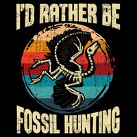 I'd Rather Be Fossil Hunting Paleontologist Paleontology Impact Tech Backpack