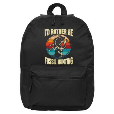 I'd Rather Be Fossil Hunting Paleontologist Paleontology 16 in Basic Backpack