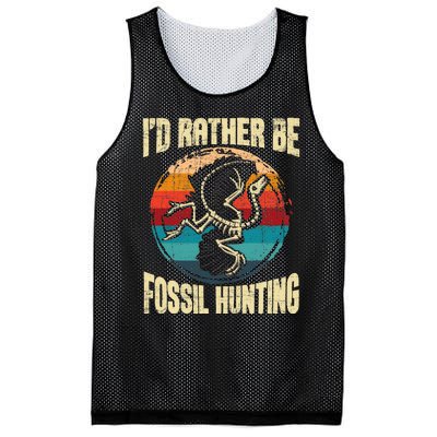 I'd Rather Be Fossil Hunting Paleontologist Paleontology Mesh Reversible Basketball Jersey Tank