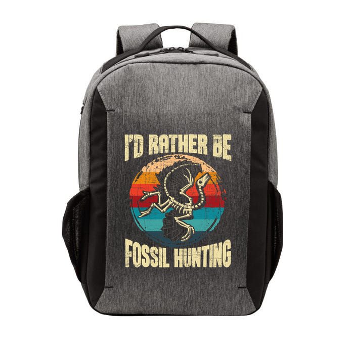 I'd Rather Be Fossil Hunting Paleontologist Paleontology Vector Backpack