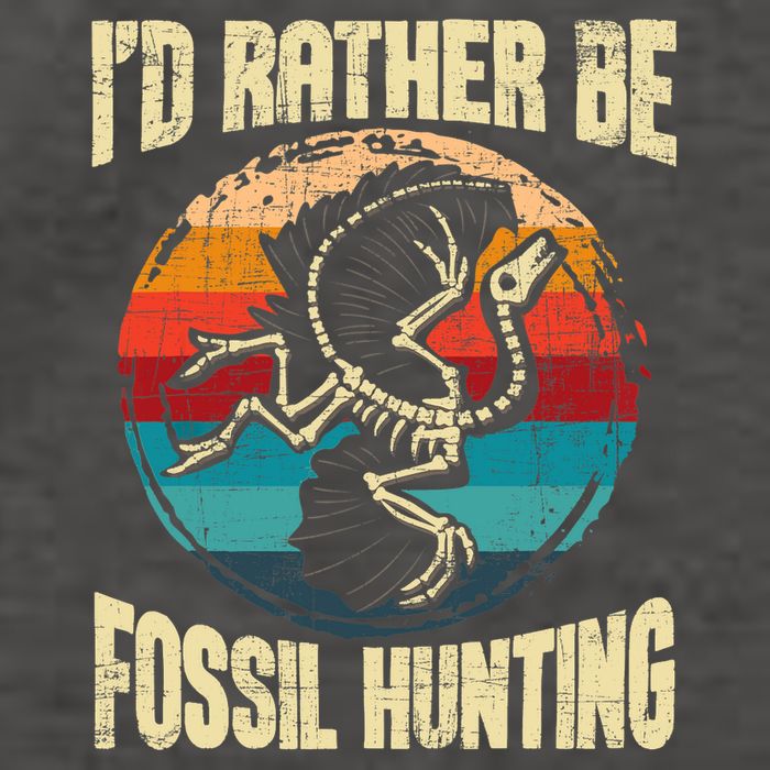 I'd Rather Be Fossil Hunting Paleontologist Paleontology Vector Backpack