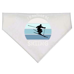 Id Rather Be Skiing Downhill Skiing Family Winter Vacation Gift USA-Made Doggie Bandana