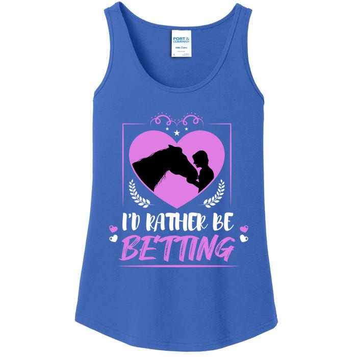 I’d Rather Be Betting Horseback Riding Horse Gift Ladies Essential Tank