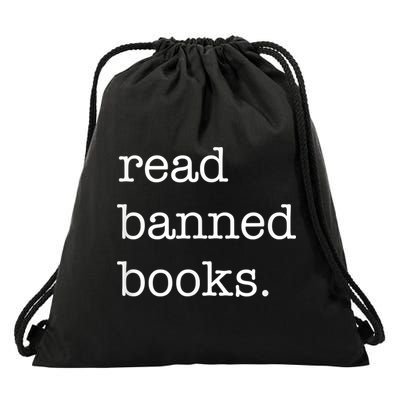 I Read Banned Books I'm With The Banned Books Lovers Drawstring Bag