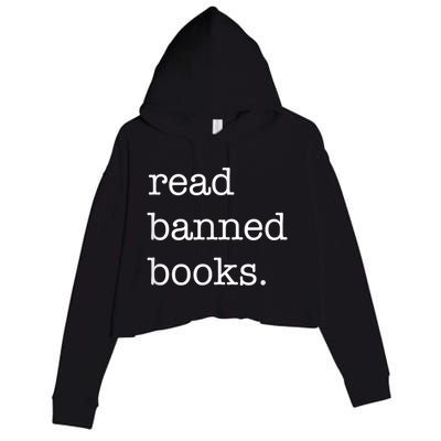 I Read Banned Books I'm With The Banned Books Lovers Crop Fleece Hoodie