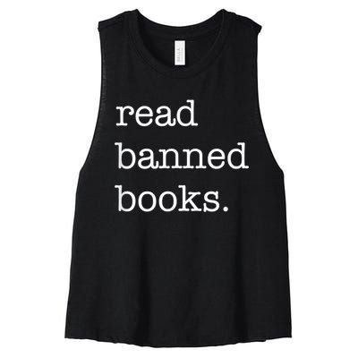 I Read Banned Books I'm With The Banned Books Lovers Women's Racerback Cropped Tank