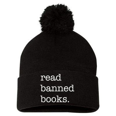 I Read Banned Books I'm With The Banned Books Lovers Pom Pom 12in Knit Beanie