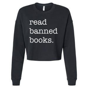 I Read Banned Books I'm With The Banned Books Lovers Cropped Pullover Crew