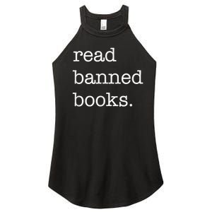 I Read Banned Books I'm With The Banned Books Lovers Women's Perfect Tri Rocker Tank