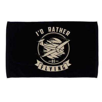 Id Rather Be Flying Cute Gliding Airplanes Gift Microfiber Hand Towel