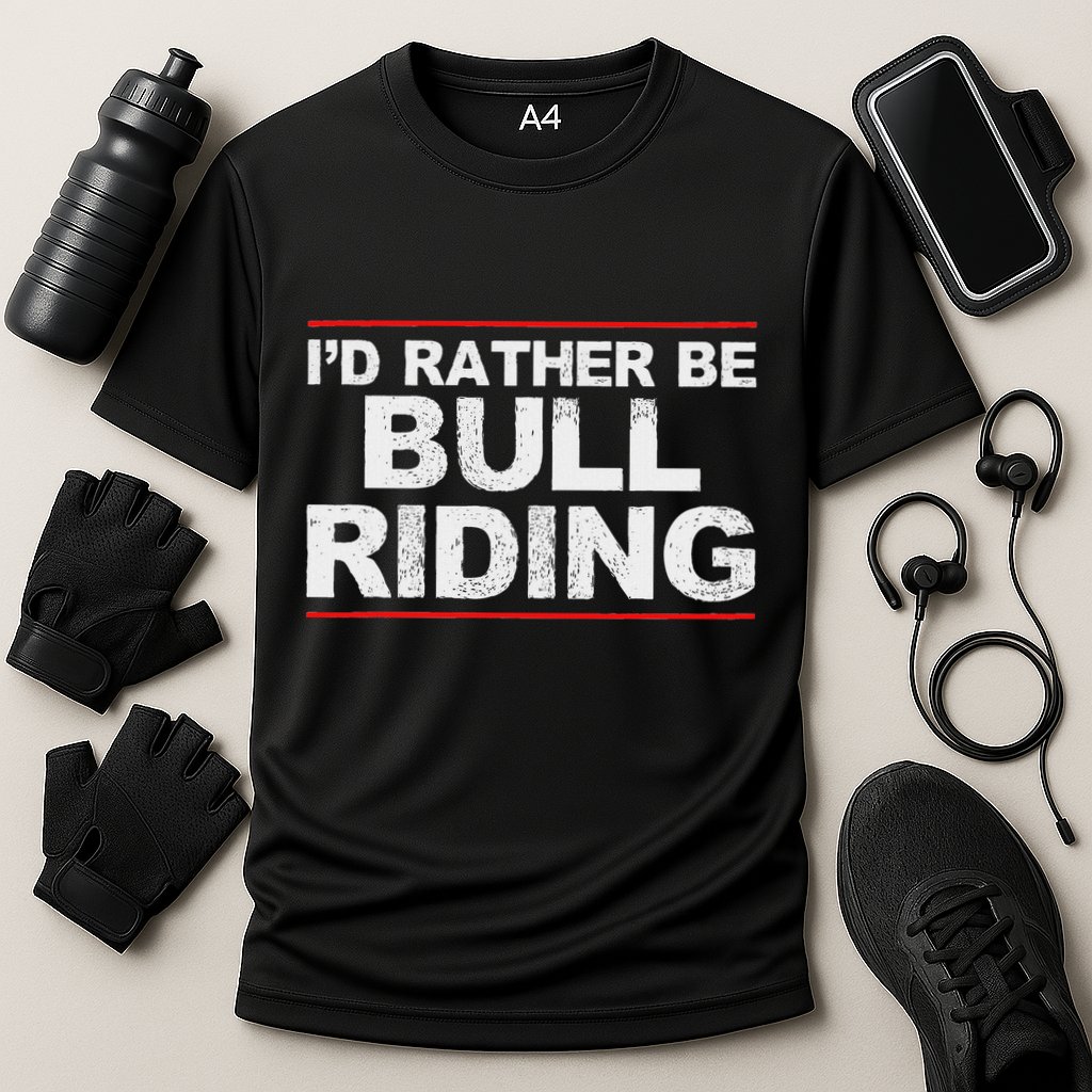 ID Rather Be Bull Riding Rodeo Performance Shirt