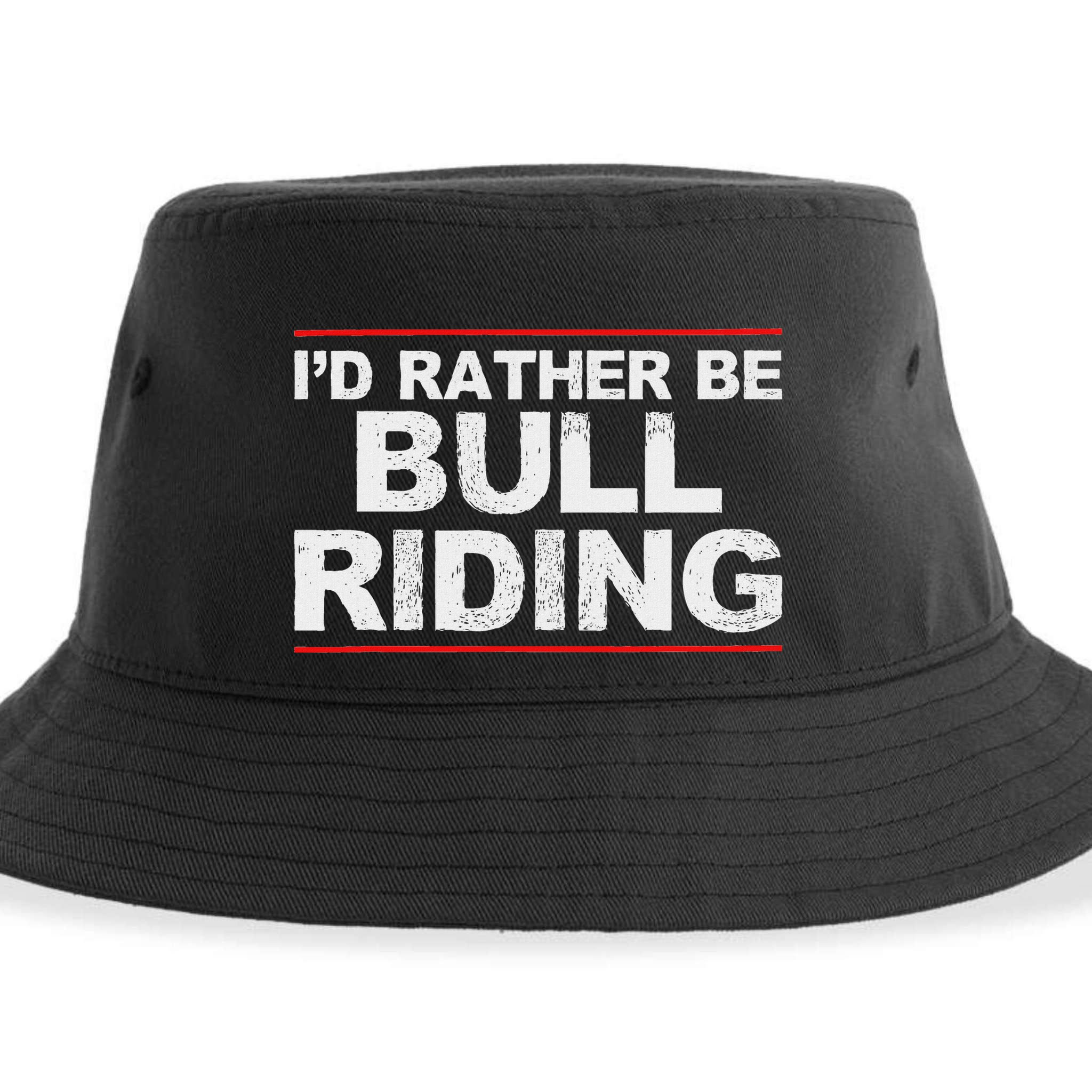 ID Rather Be Bull Riding Rodeo Sustainable Bucket Hat