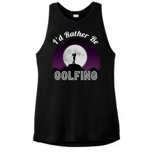 Id Rather Be Golfing Funny Xmas Funny Golf Gift For Golfers Gift Ladies PosiCharge Tri-Blend Wicking Tank