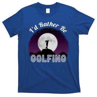 Id Rather Be Golfing Funny Xmas Funny Golf Gift For Golfers Gift T-Shirt