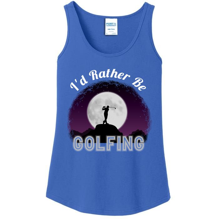 Id Rather Be Golfing Funny Xmas Funny Golf Gift For Golfers Gift Ladies Essential Tank