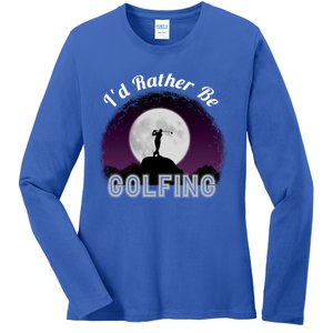 Id Rather Be Golfing Funny Xmas Funny Golf Gift For Golfers Gift Ladies Long Sleeve Shirt