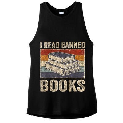 I Read Banned Books Week Librarian Freedom Reader Nerd Ladies PosiCharge Tri-Blend Wicking Tank